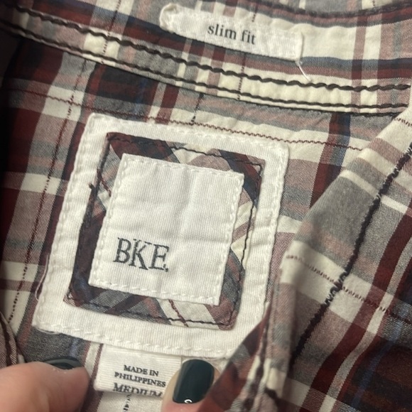 BKE 2pc slim fit pearl snap mens med - Picture 12 of 15